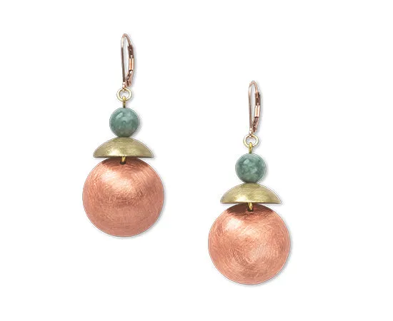 POND Playful Go-To Mixed Metal Dangle Earrings with Metal and Accent Bead Options from the SCULPTURAL Collection