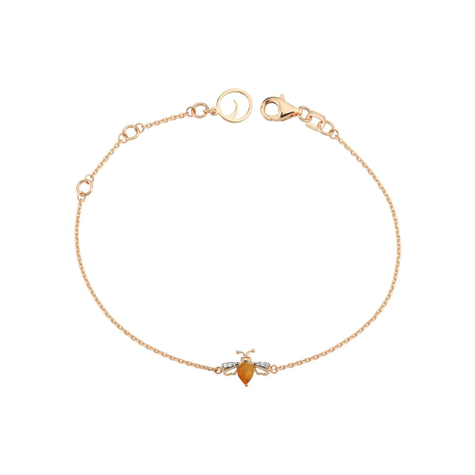 QUEEN BEE LILY GOLD DIAMOND CITRINE BRACELET