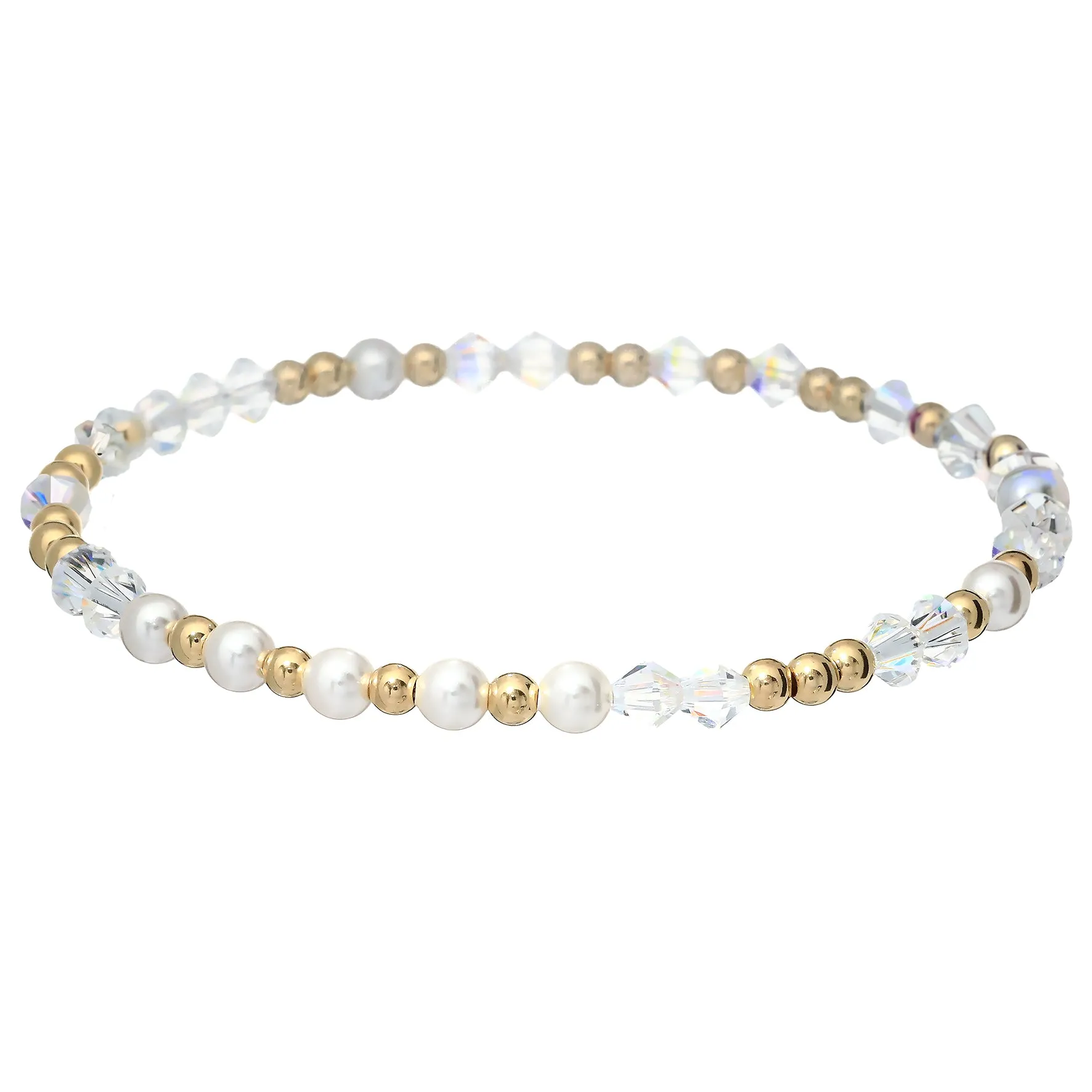 "SHINNY EMMA" Pearls and Crystals Bracelet