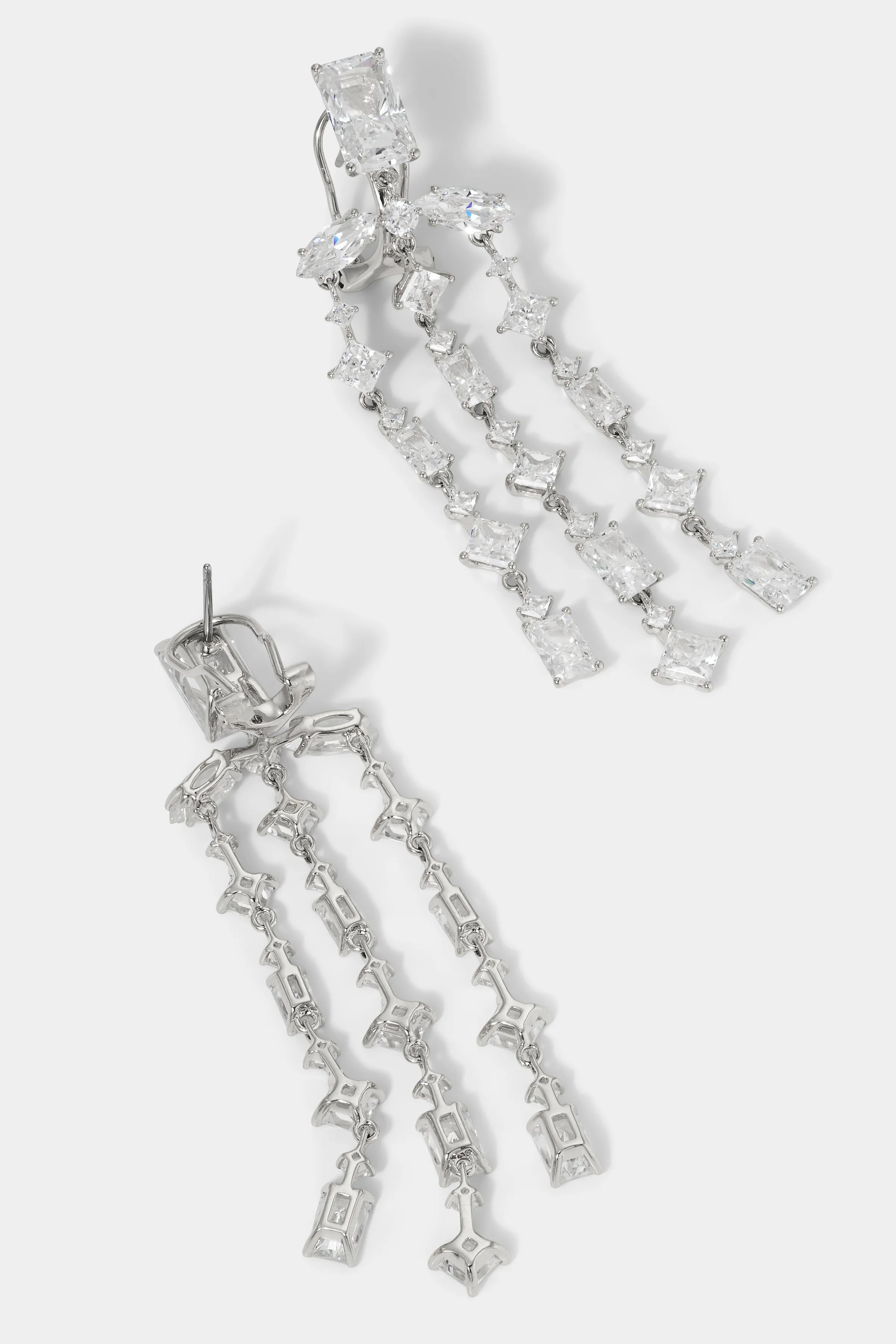 RARE JEWELS CZ CHANDELIER EARRINGS