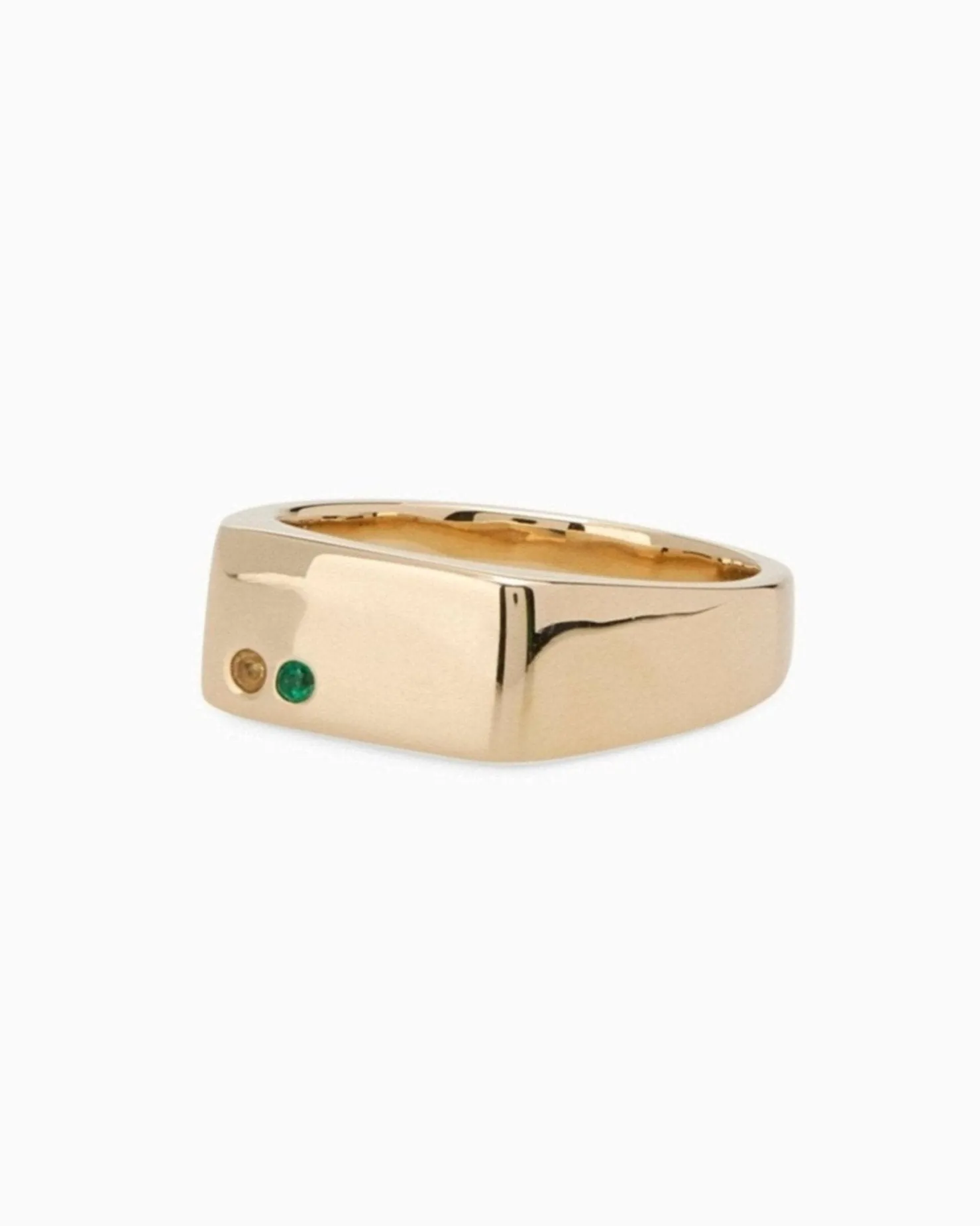 Rectangle Stone Signet Ring | Yellow Gold