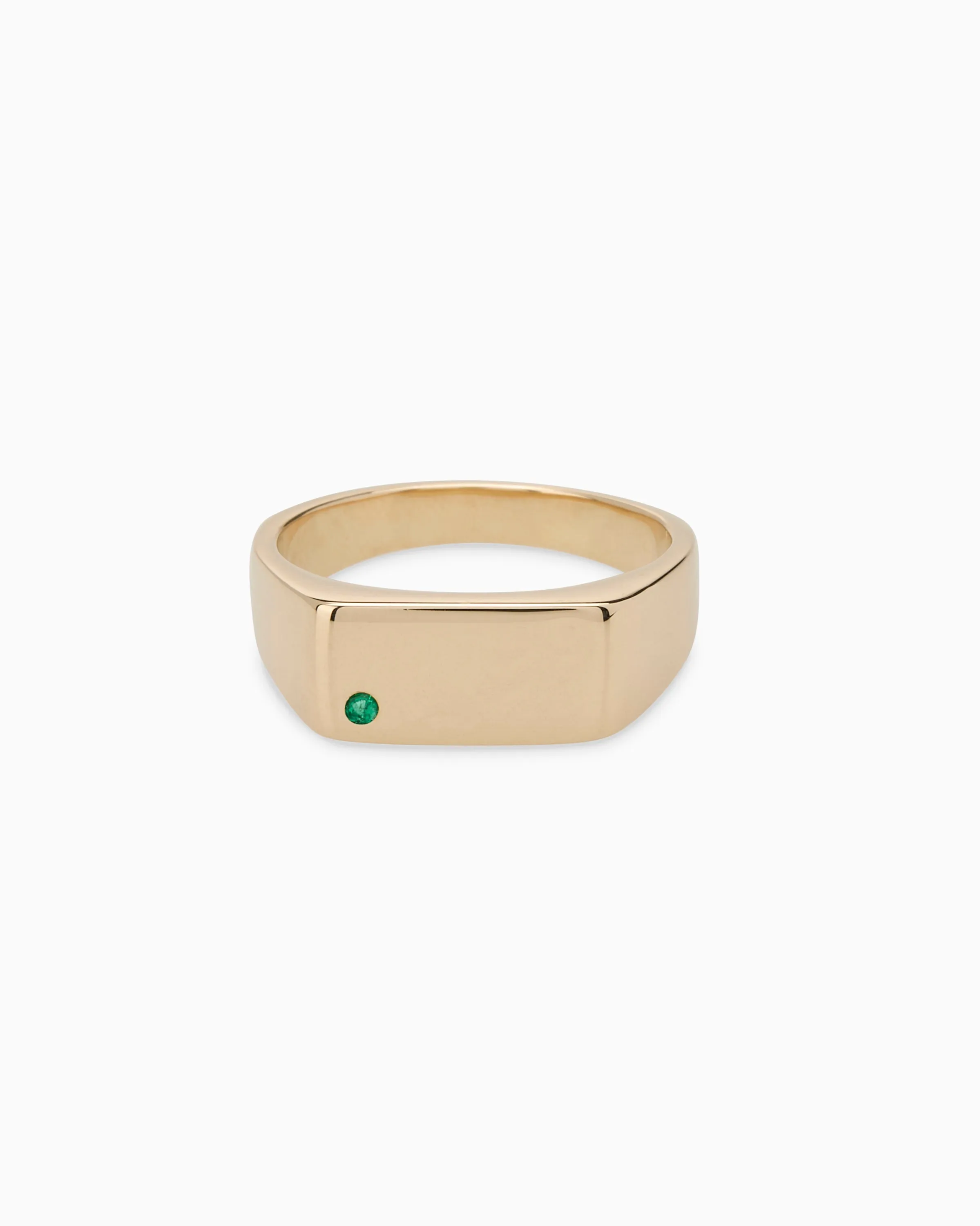 Rectangle Stone Signet Ring | Yellow Gold