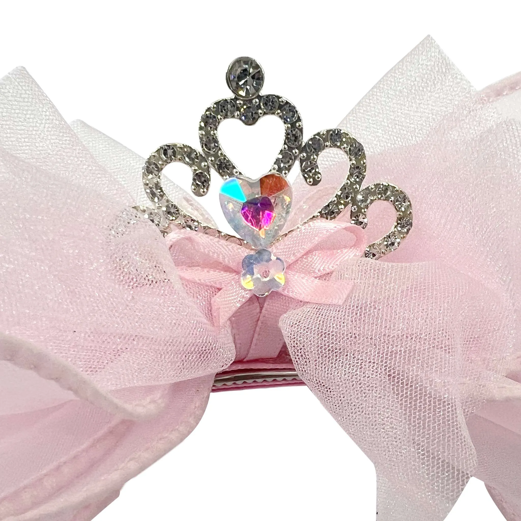 Rhinestone Crown Bow Hair Clip