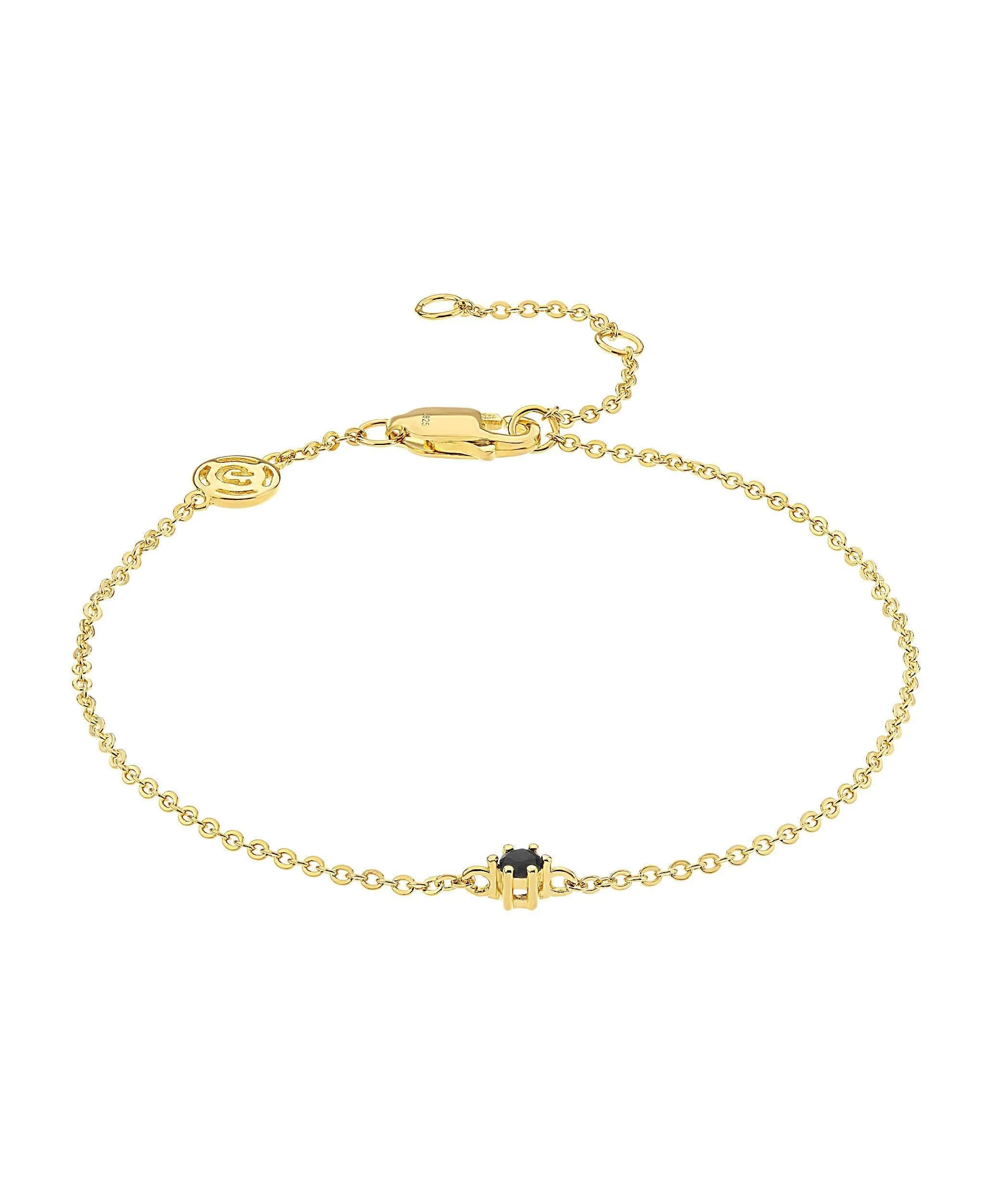 Rosa Bracelet Black 18ct Gold Plated