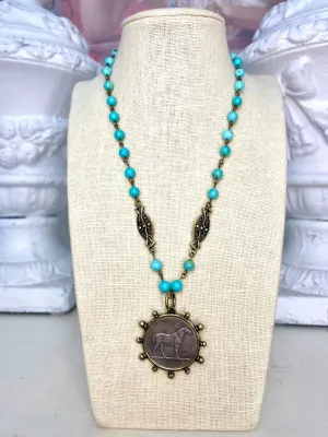 Saddle Up Necklace - Turquoise