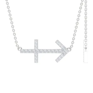 Sagittarius Zodiac Necklace with Cubic Zirconia