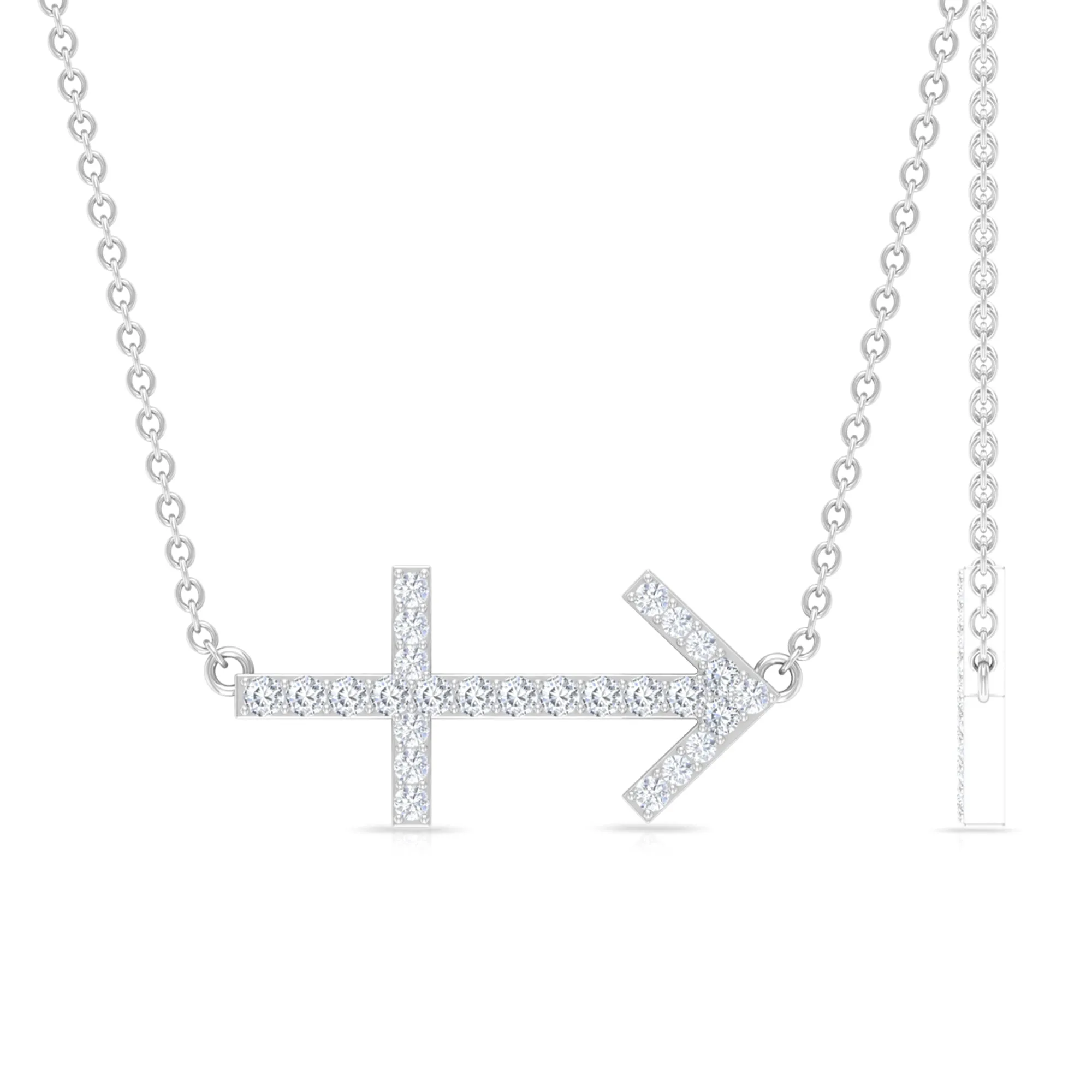 Sagittarius Zodiac Necklace with Cubic Zirconia