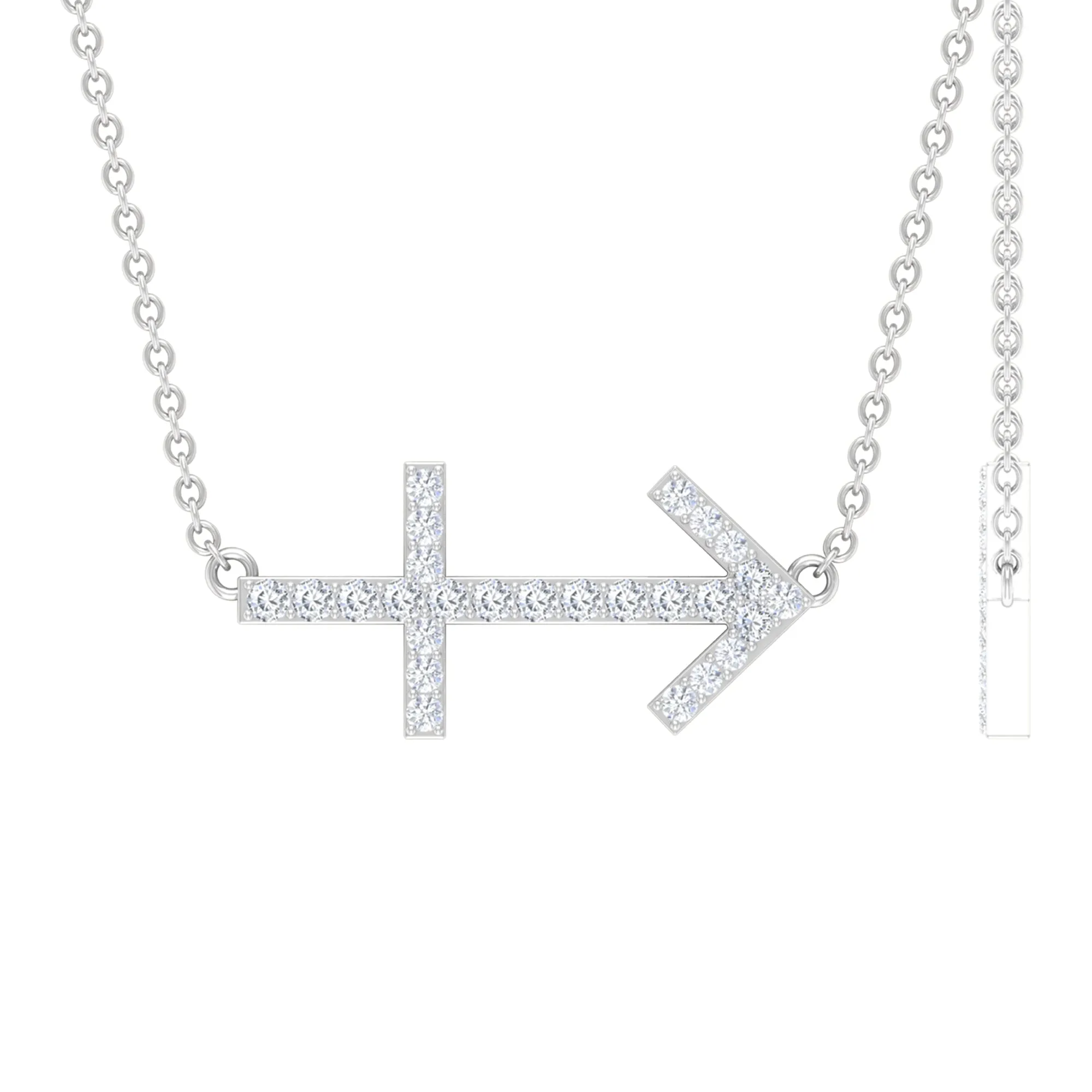 Sagittarius Zodiac Necklace with Cubic Zirconia