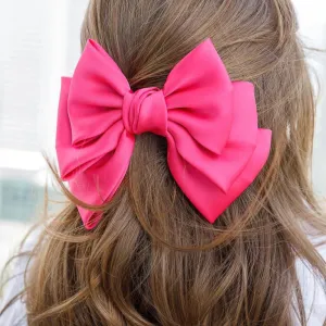 Satin Triple Bow Barrette