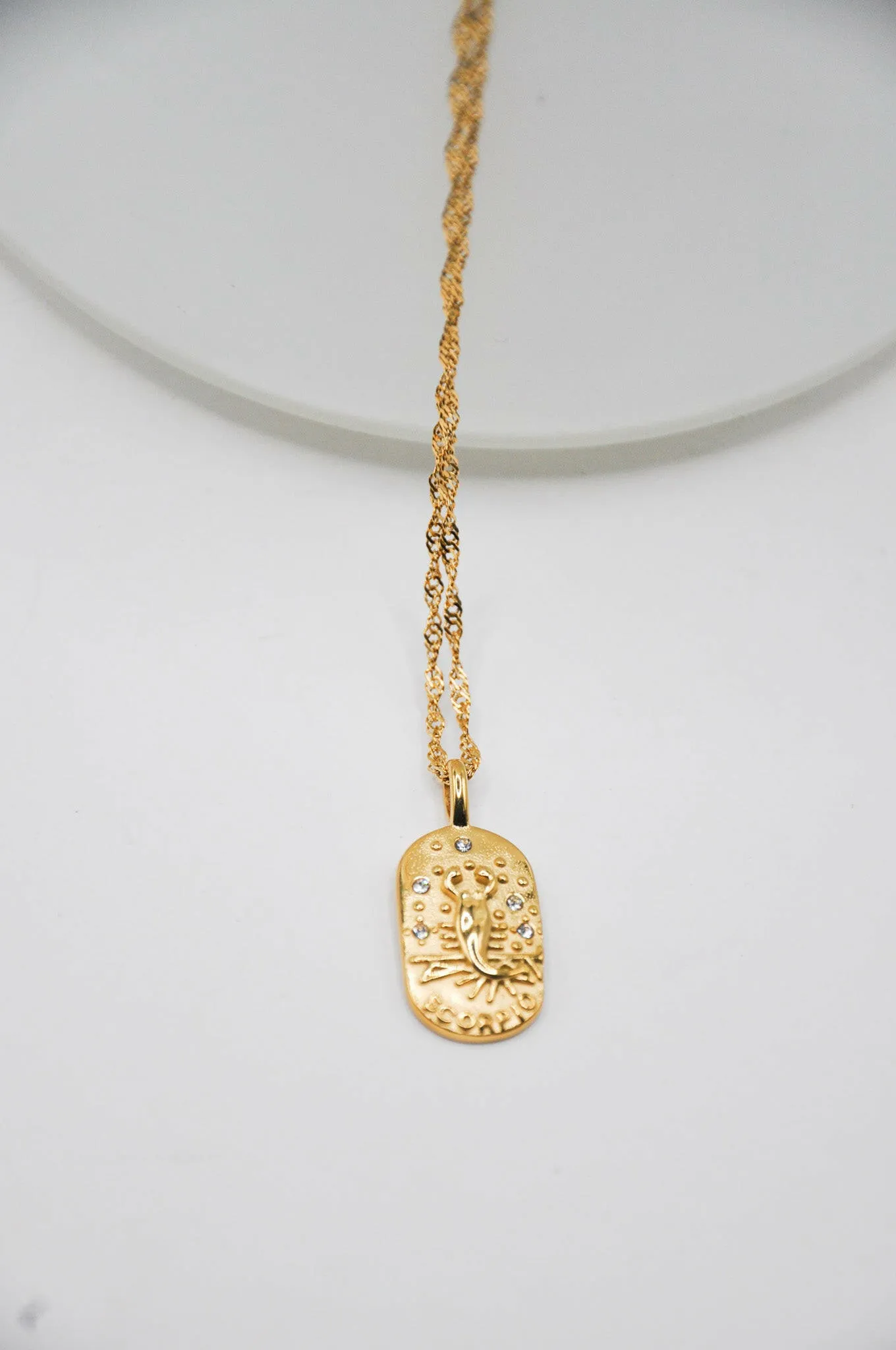 Scorpio 18k Gold Zodiac Pendent Necklace