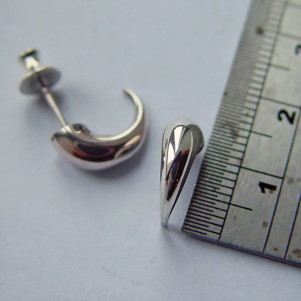 Silver Wiggly Hoop Earrings 5MM