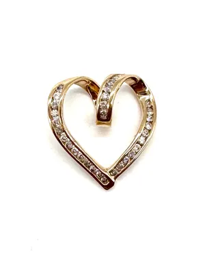 Slide Diamond Heart Pendant