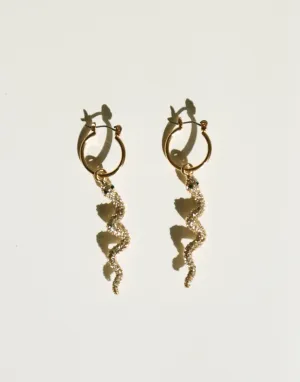 Snake Charm Hoop Earrings