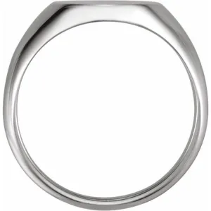 Sterling Silver 12x10 mm Oval Signet Ring