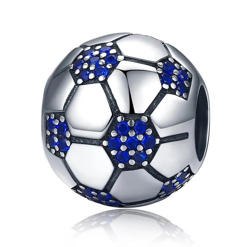 Sterling Silver Football Sports Charm Beads