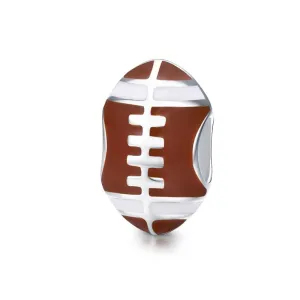 Sterling Silver Football Sports Charm Beads