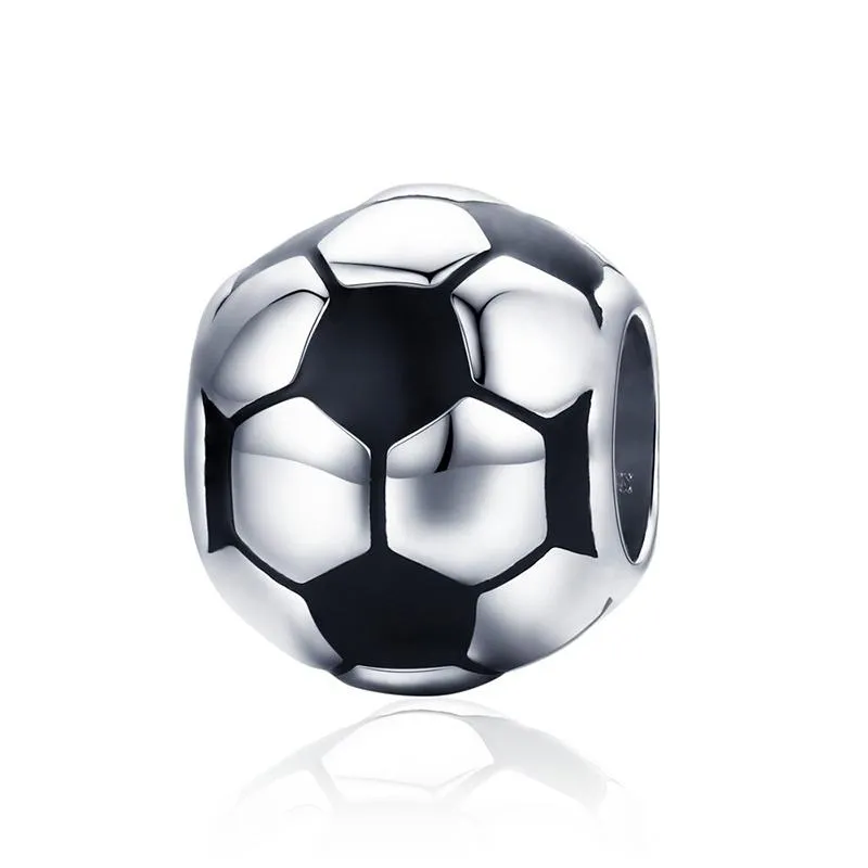 Sterling Silver Football Sports Charm Beads