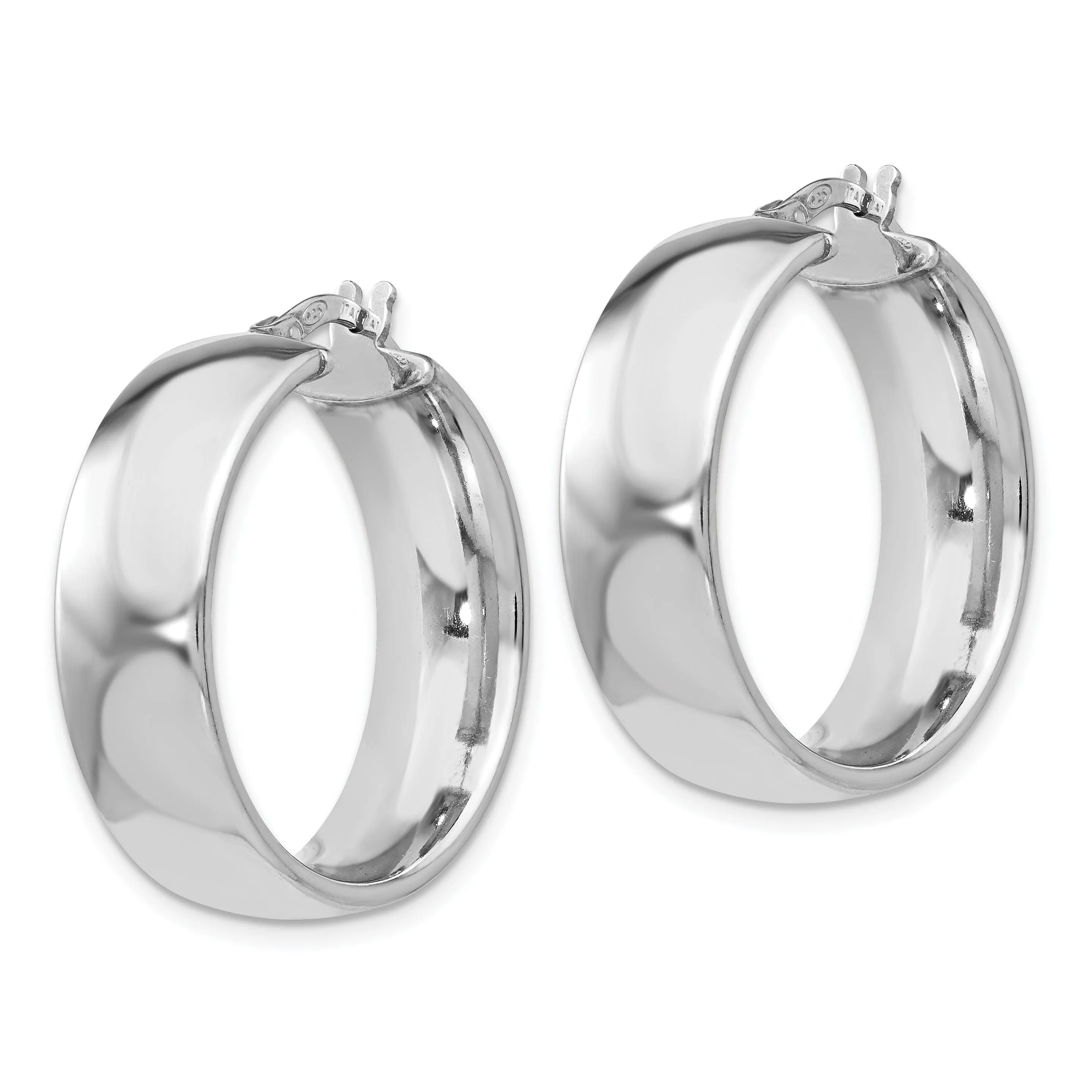 Sterling Silver Hinged Hoop Earrings