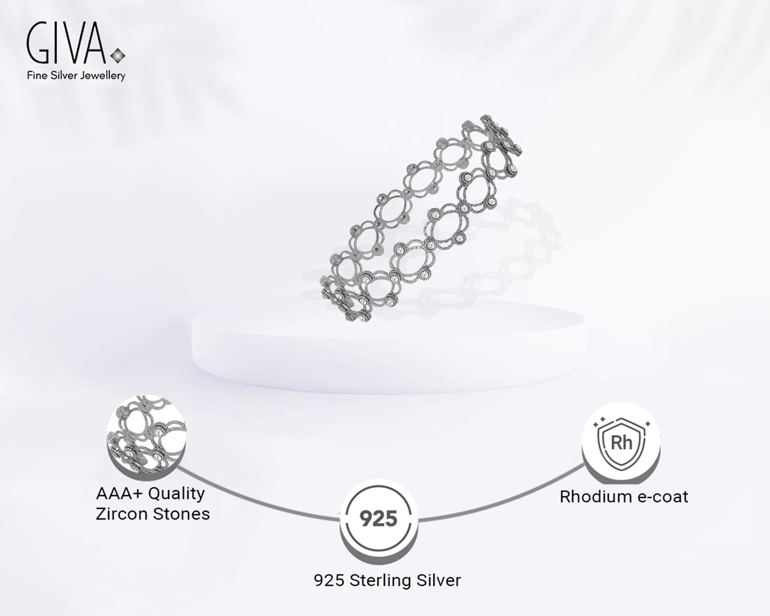 Sterling Silver Hypoallergenic Supple Bracelet