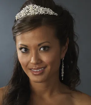 Swarovski Crystal Freshwater Pearl Wedding Tiara & Jewelry Set