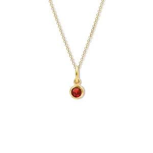 Talya Necklace Pendant Yellow Gold - Garnet