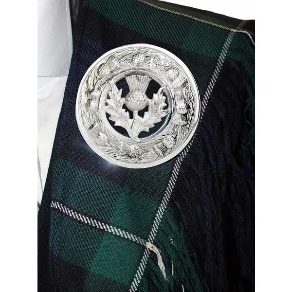 Thistle Plaid Brooch with Thistle Mount (GMP39 GE)