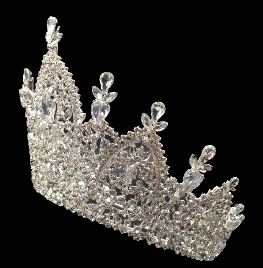 Tiara Bridal Crown Pageant Wedding Hair Accessories Royal Zirconia Imperial Crown