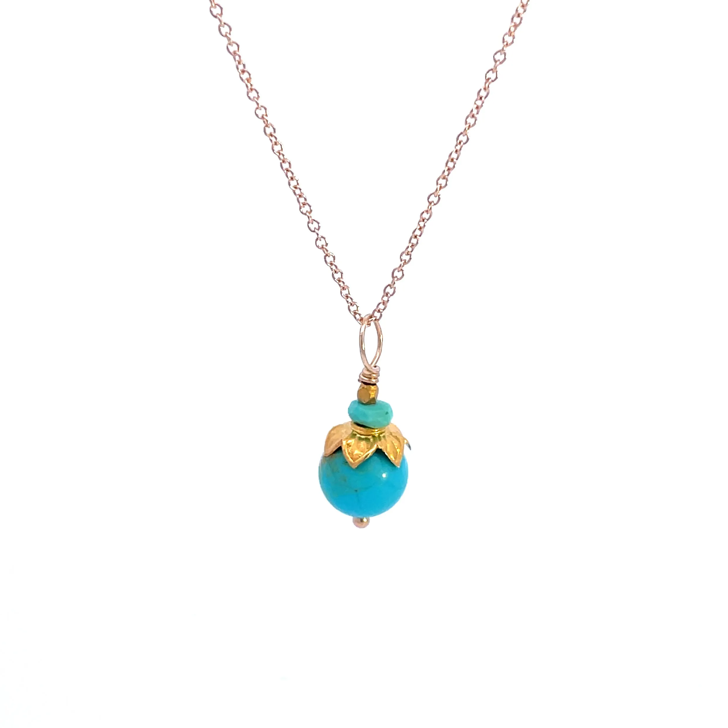 Turquoise Flora Sphere Necklace