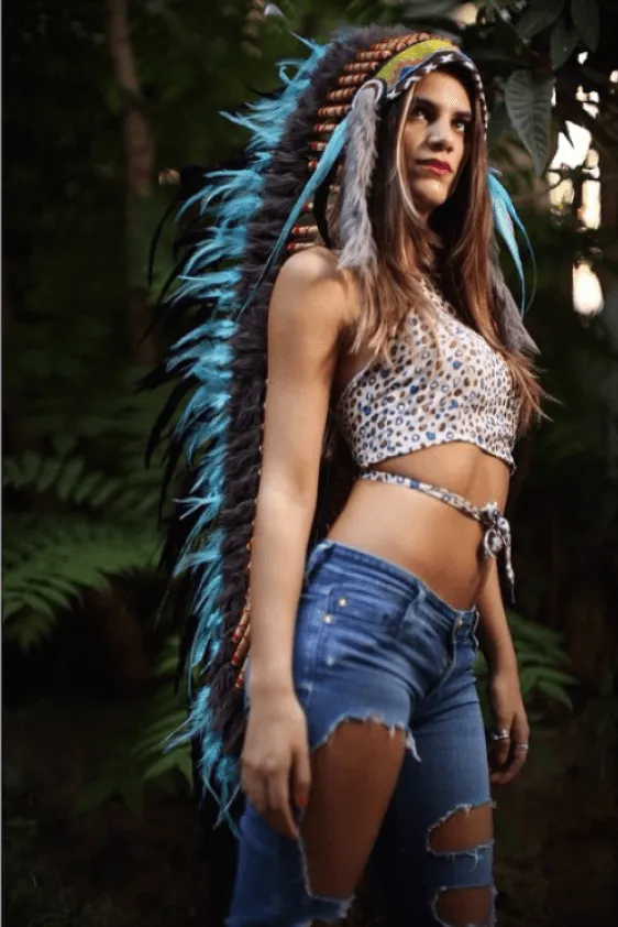 Turquoise War Bonnet - 130cm