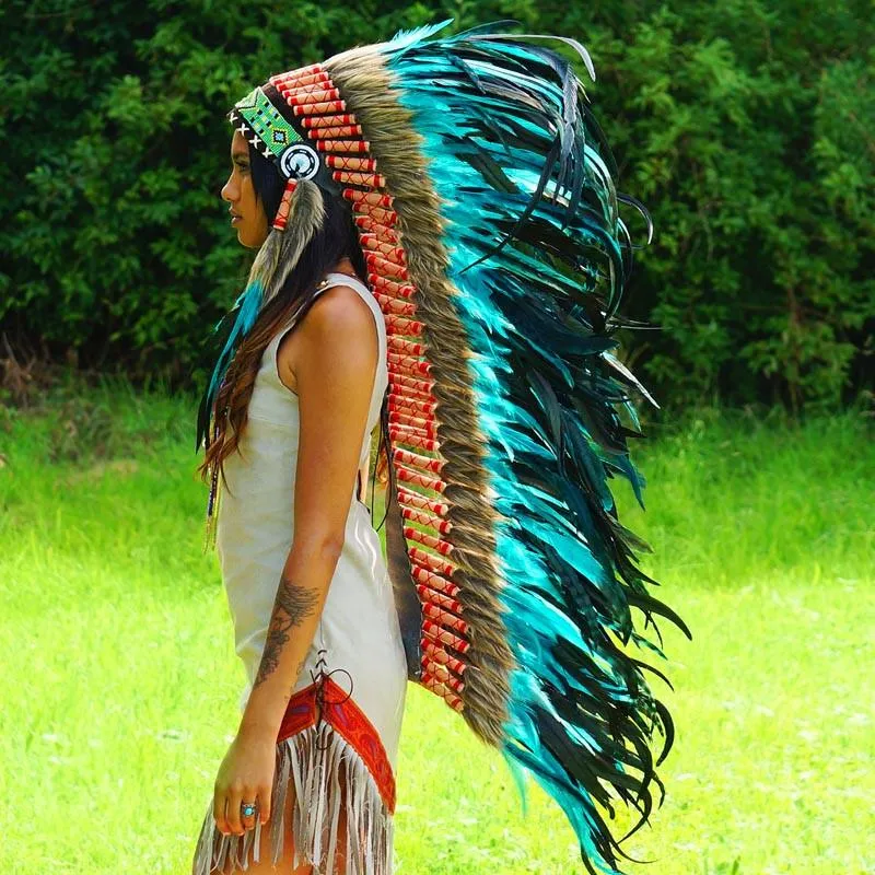 Turquoise War Bonnet - 130cm