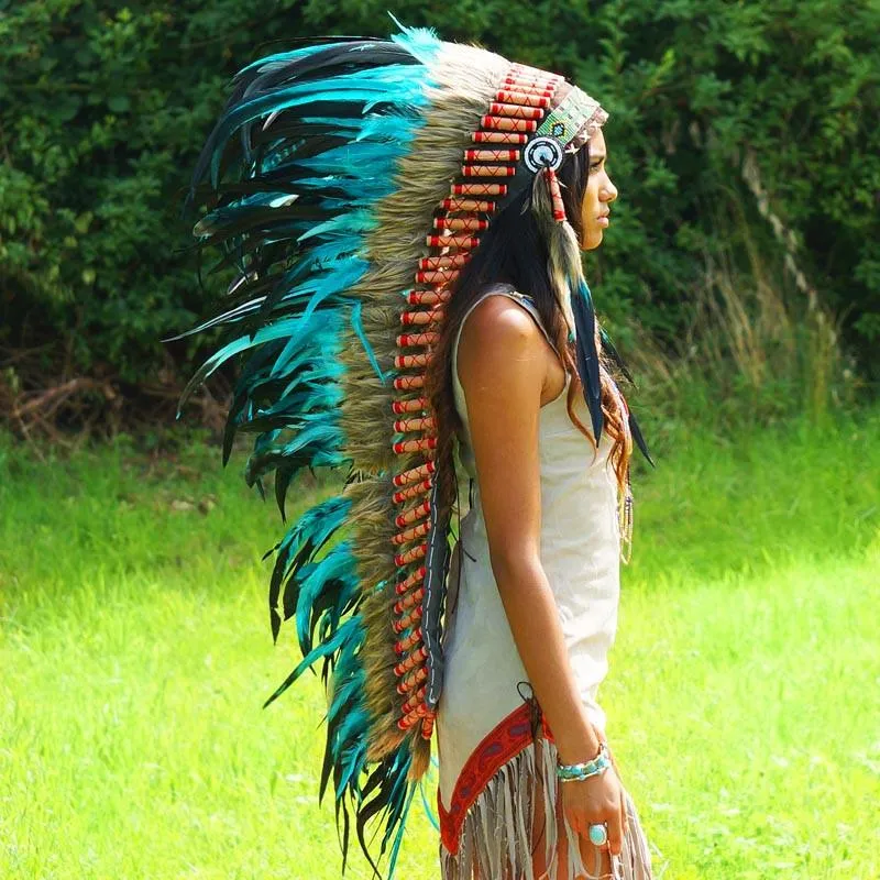 Turquoise War Bonnet - 130cm