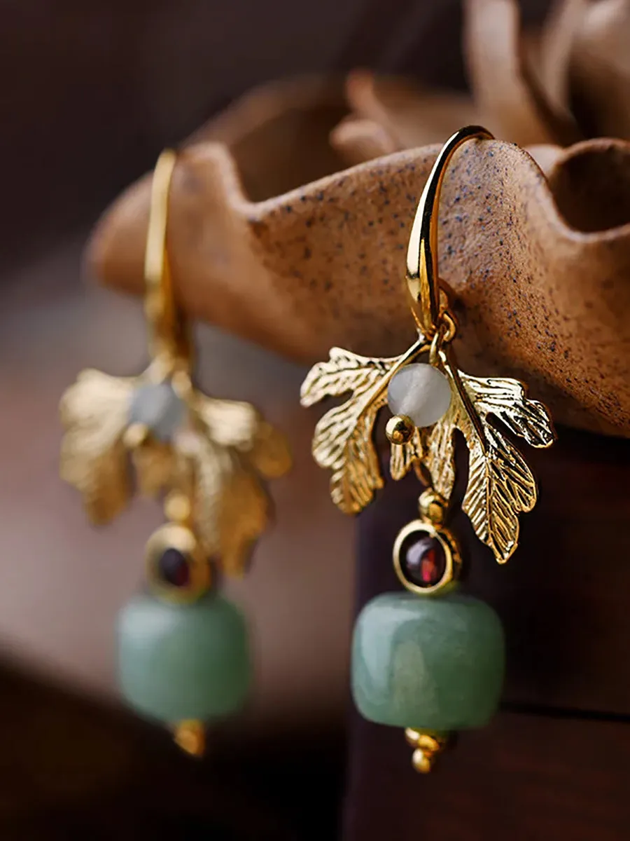 Women Retro Ethnic Gold Plated Earrings