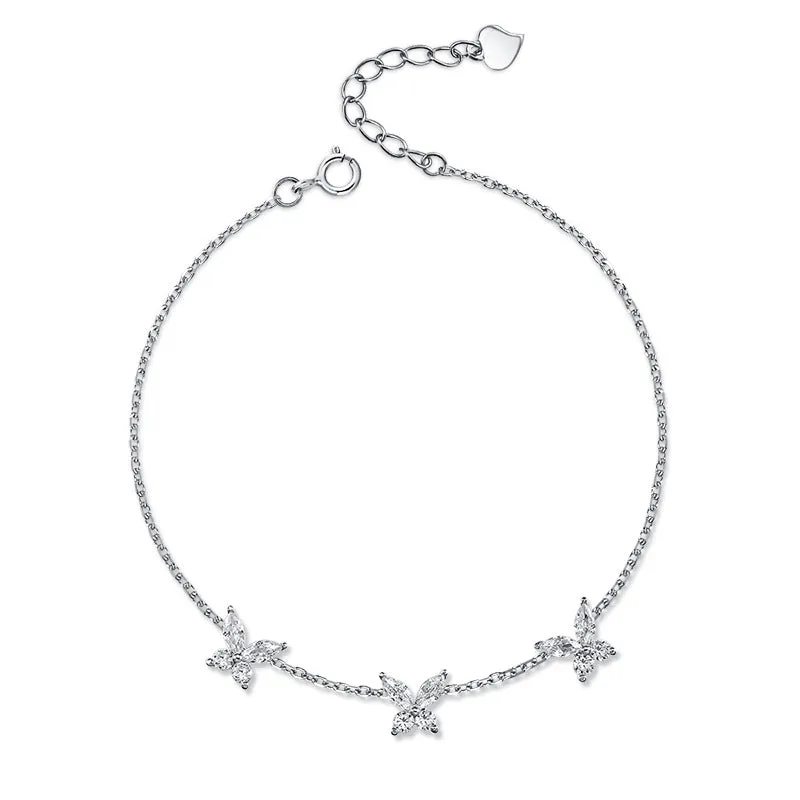 Women's Simple Versatile Diamond Butterfly Bracelet