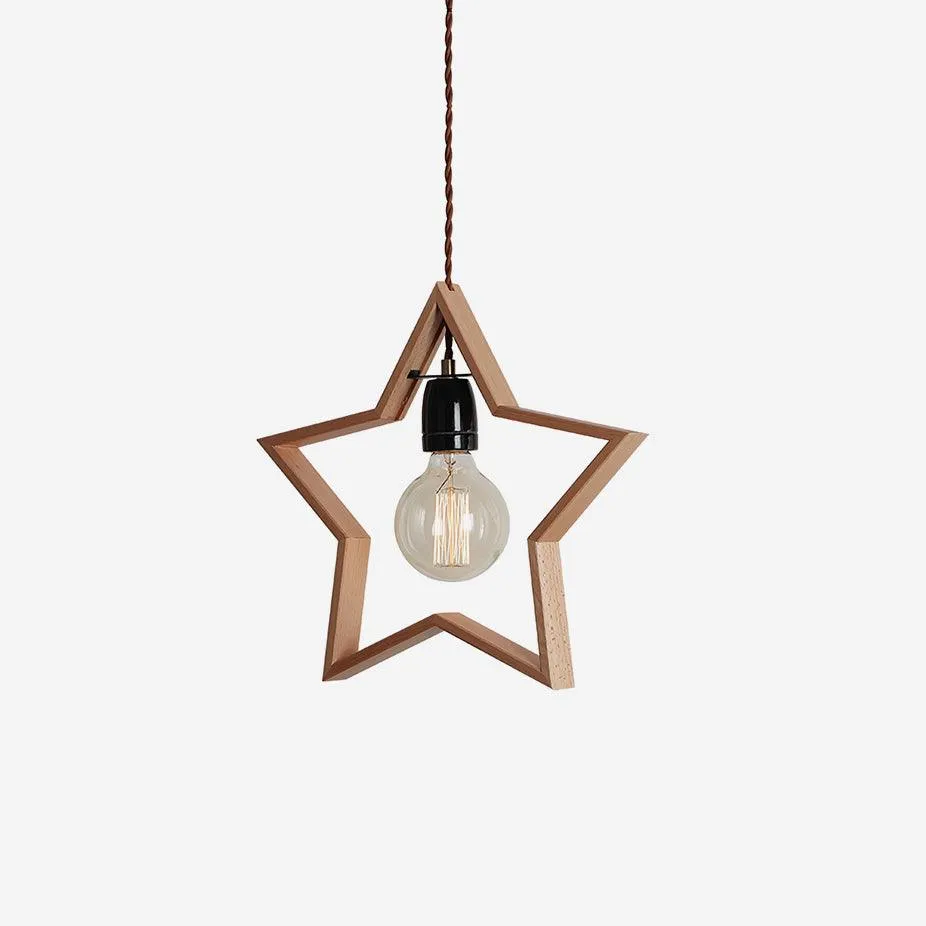 Wood Star Pendant Lamp