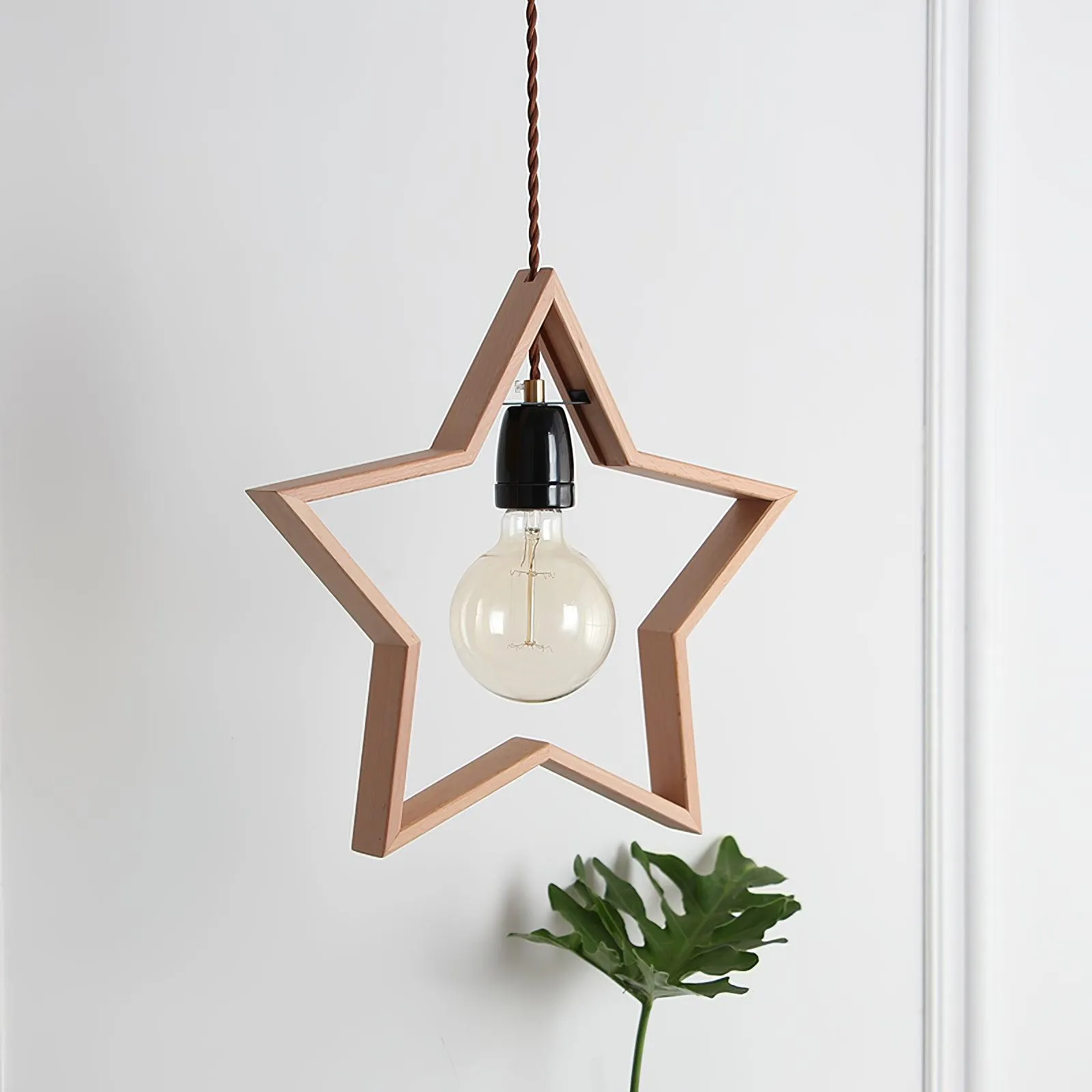 Wood Star Pendant Lamp