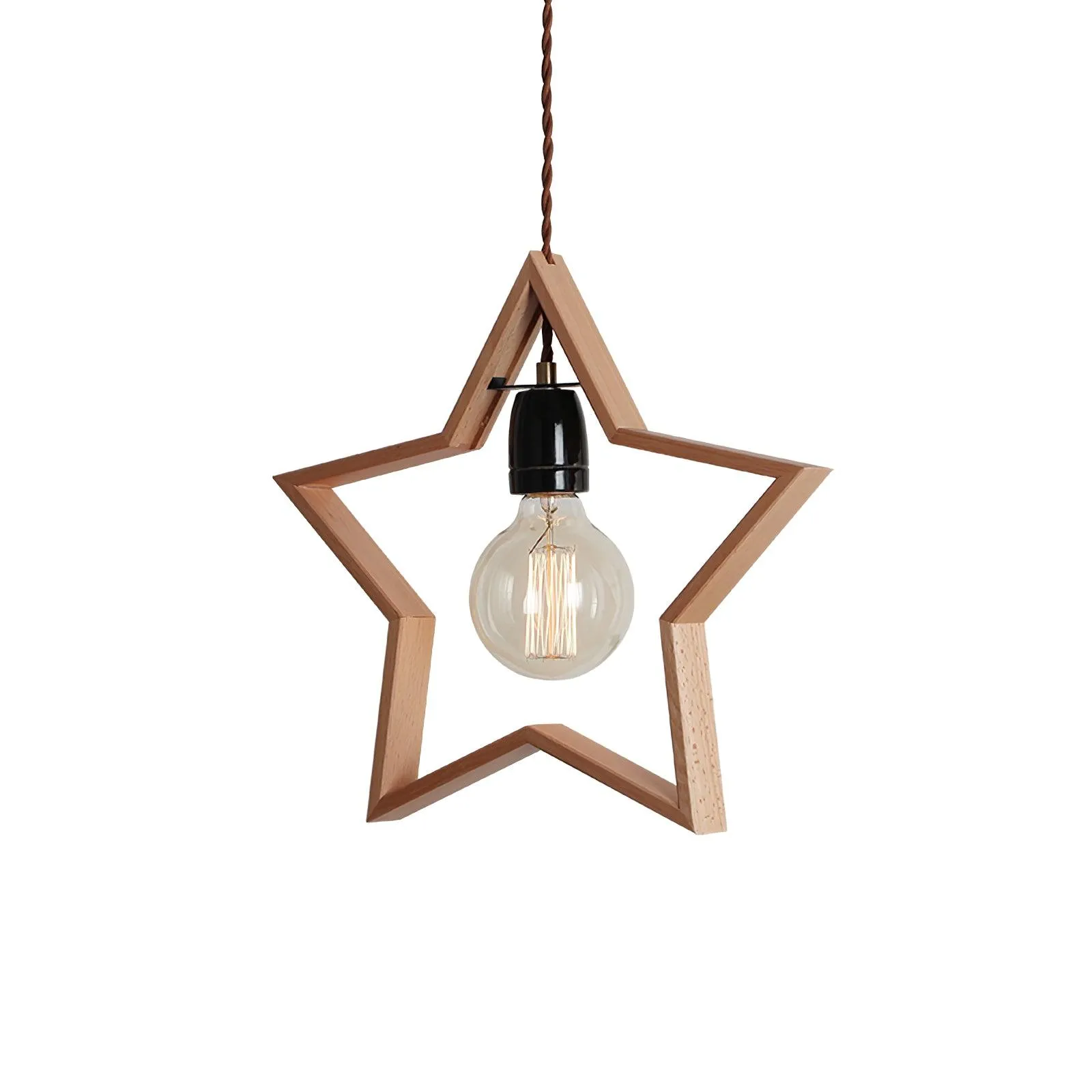 Wood Star Pendant Lamp