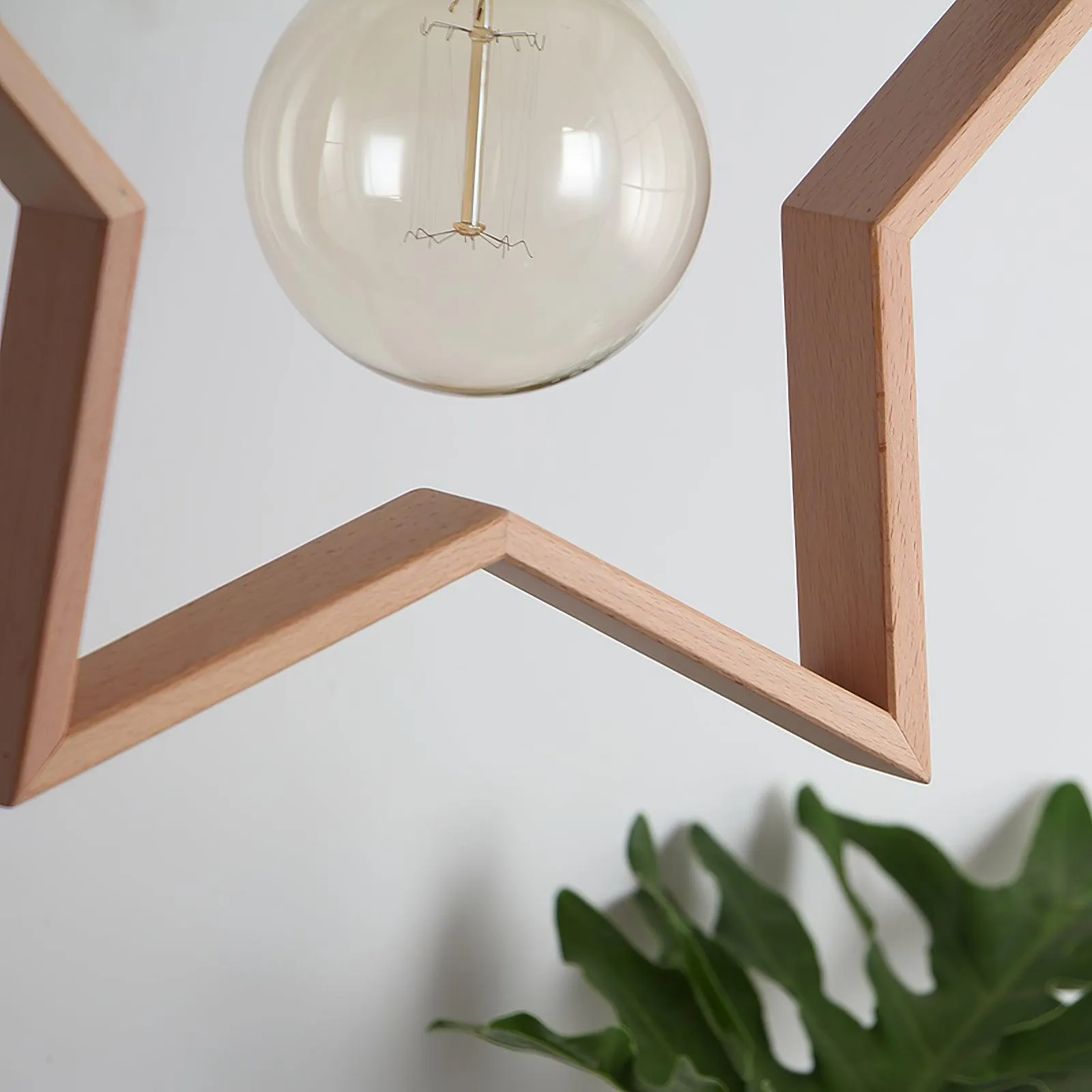 Wood Star Pendant Lamp