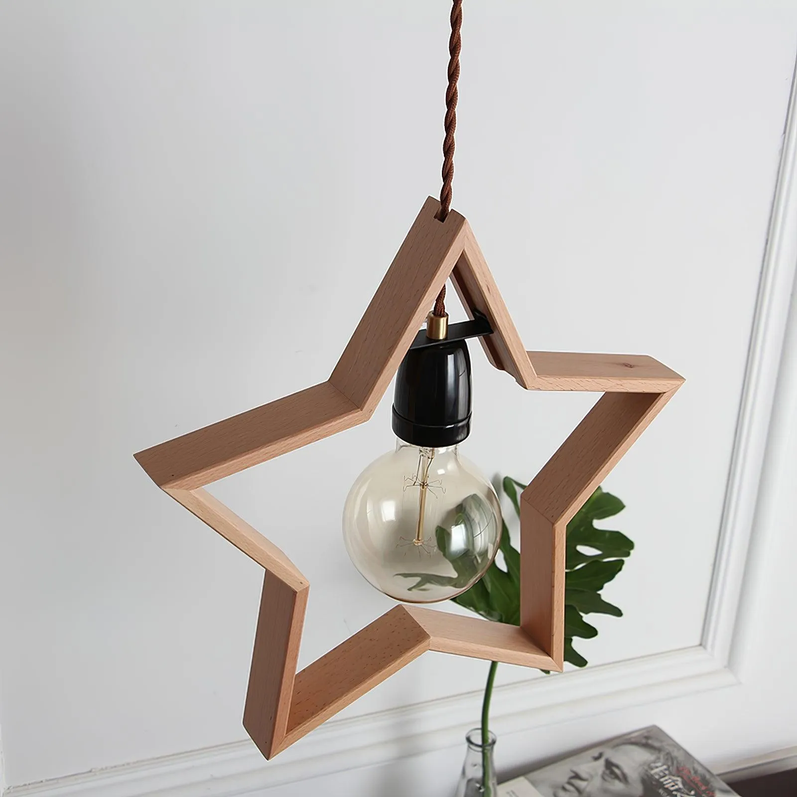 Wood Star Pendant Lamp