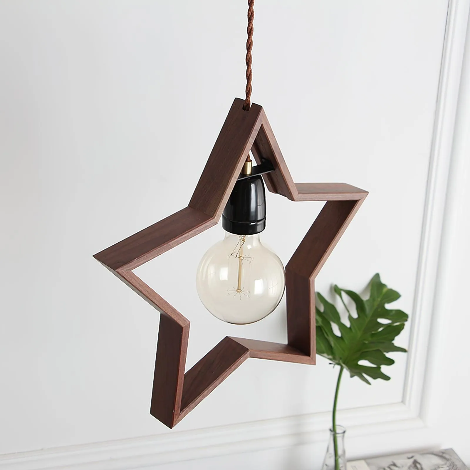 Wood Star Pendant Lamp