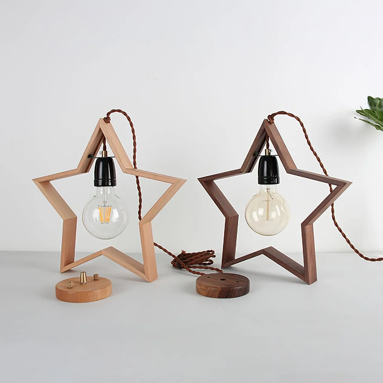 Wood Star Pendant Lamp